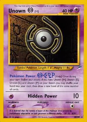 Unown [H] (28/105) [Neo Destiny Unlimited] | Dragon's Lair Comics and Fantasy Houston TX