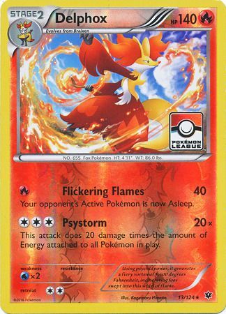 Delphox (13/124) (League Promo) [XY: Fates Collide] | Dragon's Lair Comics and Fantasy Houston TX