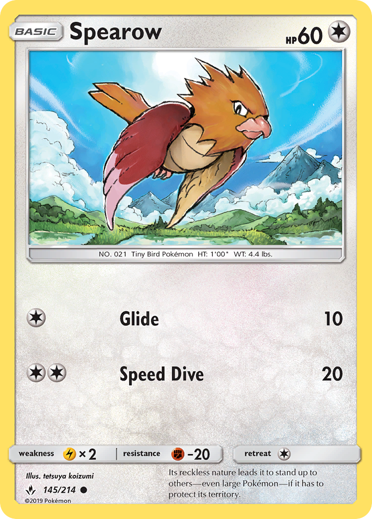 Spearow (145/214) [Sun & Moon: Unbroken Bonds] | Dragon's Lair Comics and Fantasy Houston TX