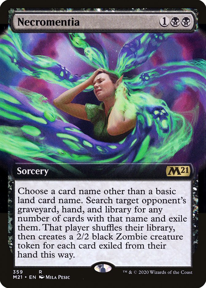 Necromentia (Extended Art) [Core Set 2021] | Dragon's Lair Comics and Fantasy Houston TX