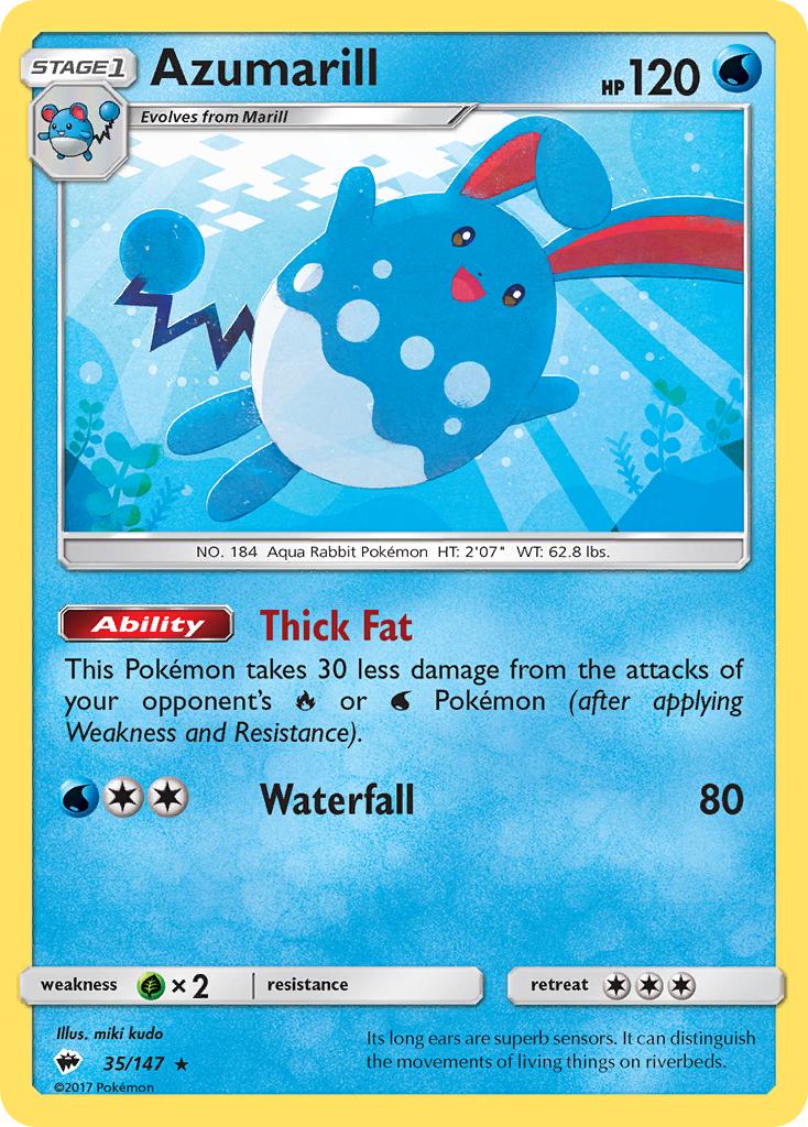 Azumarill (35/147) [Sun & Moon: Burning Shadows] | Dragon's Lair Comics and Fantasy Houston TX