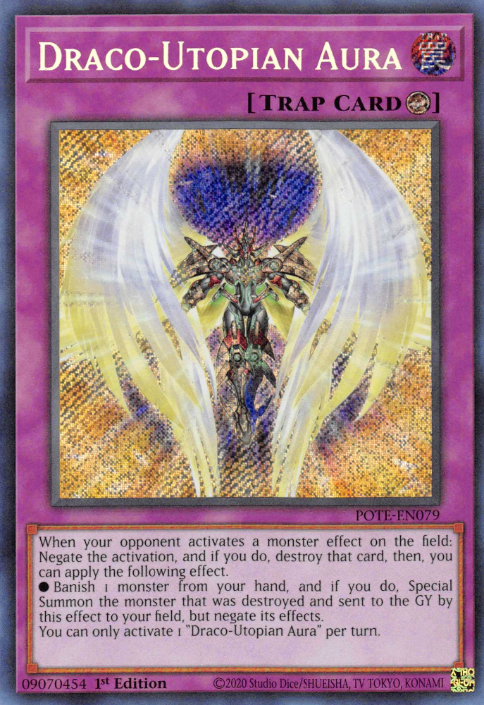 Draco-Utopian Aura [POTE-EN079] Secret Rare | Dragon's Lair Comics and Fantasy Houston TX