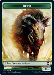 Beast // Dragon Spirit Double-Sided Token [Dungeons & Dragons: Adventures in the Forgotten Realms Commander Tokens] | Dragon's Lair Comics and Fantasy Houston TX