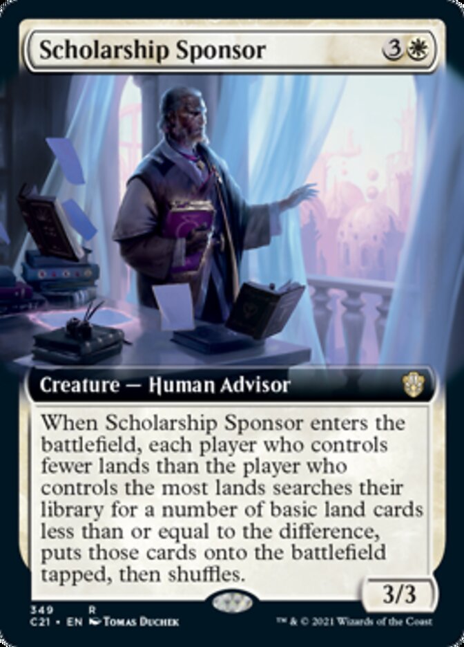 Scholarship Sponsor (Extended Art) [Commander 2021] | Dragon's Lair Comics and Fantasy Houston TX