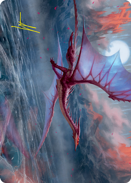 Manaform Hellkite Art Card (Gold-Stamped Signature) [Innistrad: Crimson Vow Art Series] | Dragon's Lair Comics and Fantasy Houston TX