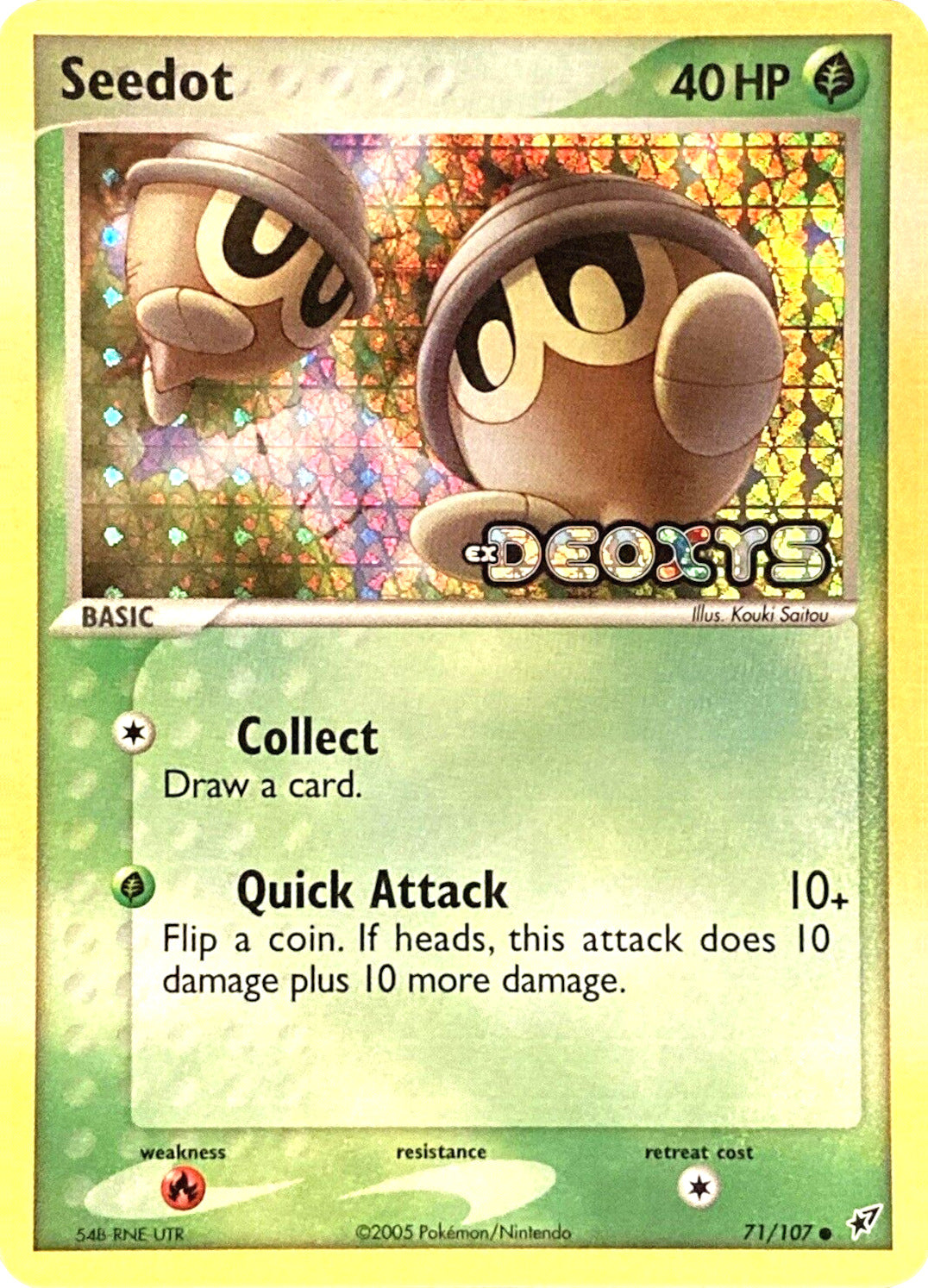 Seedot (71/107) (Stamped) [EX: Deoxys] | Dragon's Lair Comics and Fantasy Houston TX