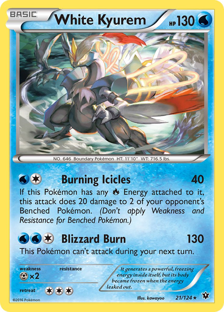 White Kyurem (21/124) (Theme Deck Exclusive) [XY: Fates Collide] | Dragon's Lair Comics and Fantasy Houston TX