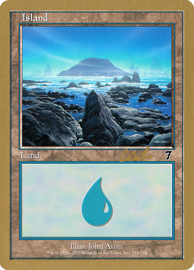 Island (cr334) (Carlos Romao) [World Championship Decks 2002] | Dragon's Lair Comics and Fantasy Houston TX