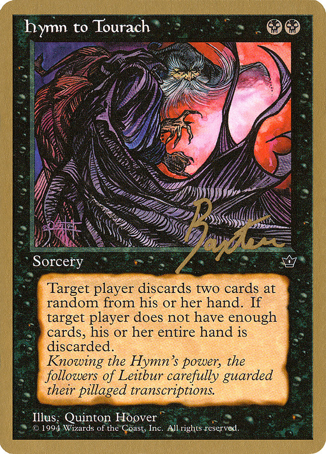 Hymn to Tourach (Cloak) (George Baxter) [Pro Tour Collector Set] | Dragon's Lair Comics and Fantasy Houston TX