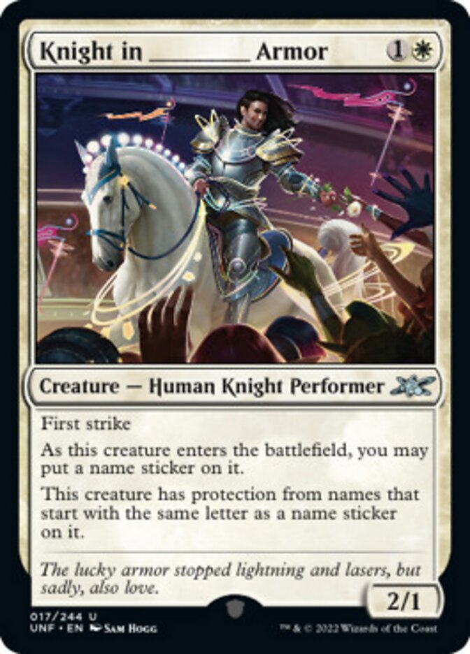 Knight in _____ Armor [Unfinity] | Dragon's Lair Comics and Fantasy Houston TX