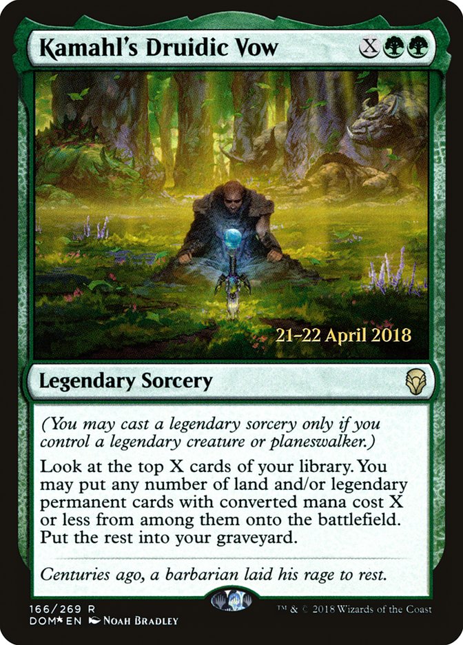 Kamahl's Druidic Vow [Dominaria Prerelease Promos] | Dragon's Lair Comics and Fantasy Houston TX