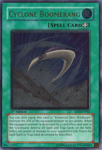 Cyclone Boomerang (UTR) [SOI-EN042] Ultimate Rare | Dragon's Lair Comics and Fantasy Houston TX