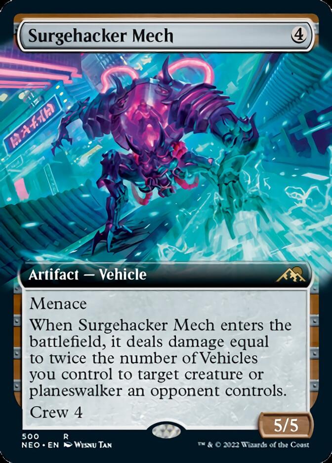 Surgehacker Mech (Extended Art) [Kamigawa: Neon Dynasty] | Dragon's Lair Comics and Fantasy Houston TX