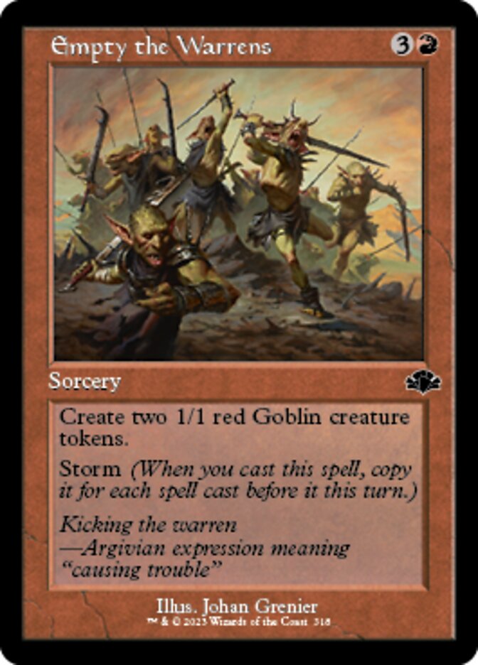 Empty the Warrens (Retro) [Dominaria Remastered] | Dragon's Lair Comics and Fantasy Houston TX