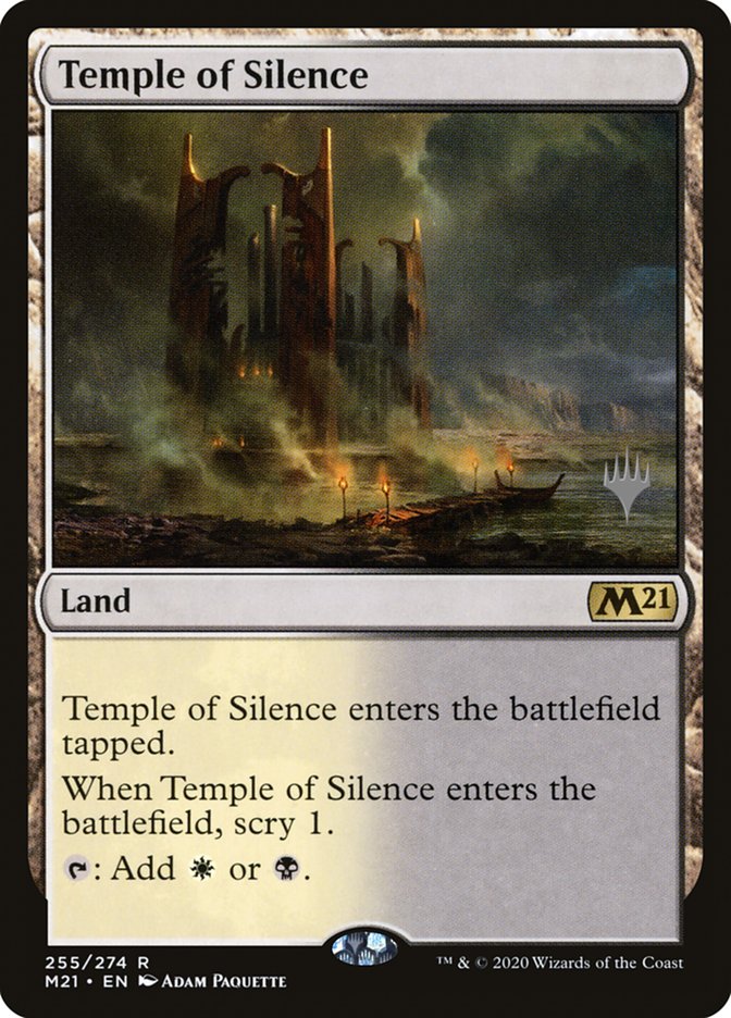 Temple of Silence (Promo Pack) [Core Set 2021 Promos] | Dragon's Lair Comics and Fantasy Houston TX