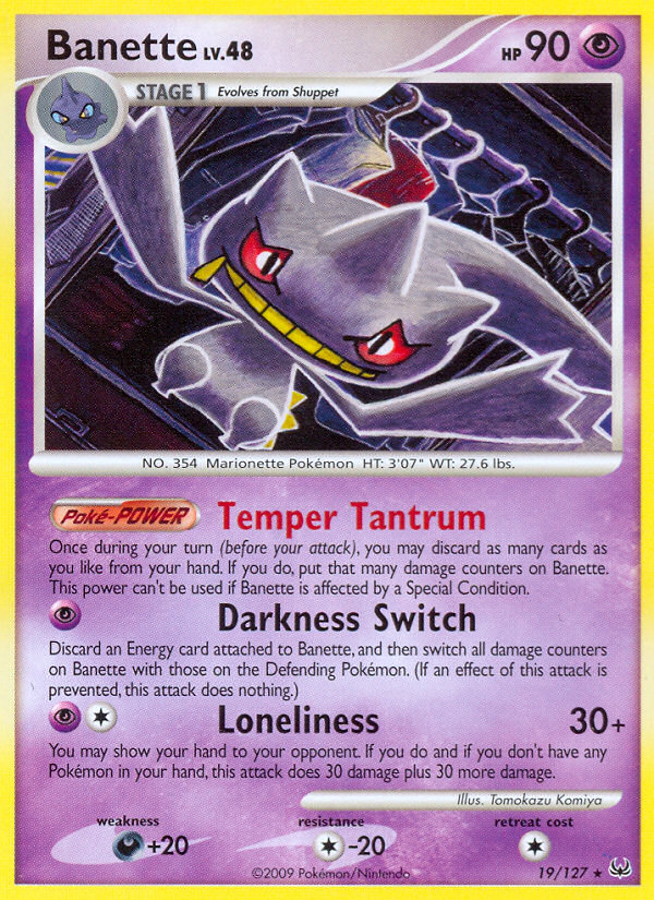 Banette (19/127) [Platinum: Base Set] | Dragon's Lair Comics and Fantasy Houston TX