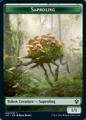 Food // Saproling Double-Sided Token [Commander 2021 Tokens] | Dragon's Lair Comics and Fantasy Houston TX