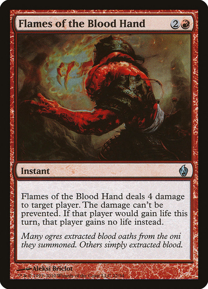 Flames of the Blood Hand [Premium Deck Series: Fire and Lightning] | Dragon's Lair Comics and Fantasy Houston TX