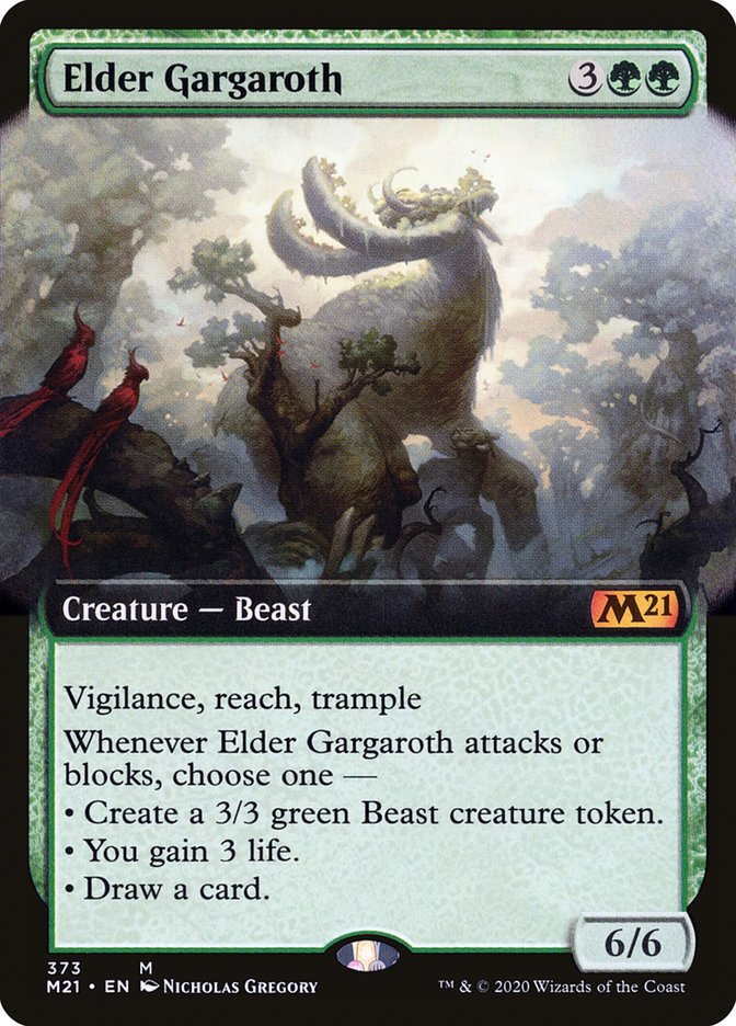 Elder Gargaroth (Extended Art) [Core Set 2021] | Dragon's Lair Comics and Fantasy Houston TX