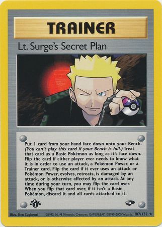 Lt. Surge's Secret Plan (107/132) [Gym Challenge 1st Edition] | Dragon's Lair Comics and Fantasy Houston TX