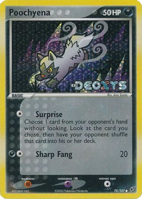 Poochyena (70/107) (Stamped) [EX: Deoxys] | Dragon's Lair Comics and Fantasy Houston TX