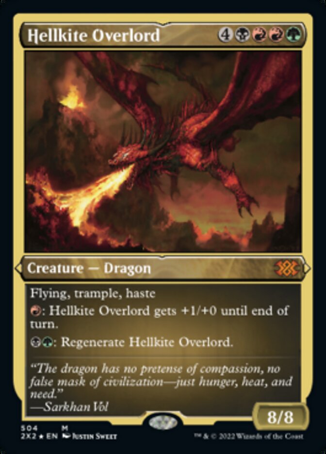 Hellkite Overlord (Foil Etched) [Double Masters 2022] | Dragon's Lair Comics and Fantasy Houston TX