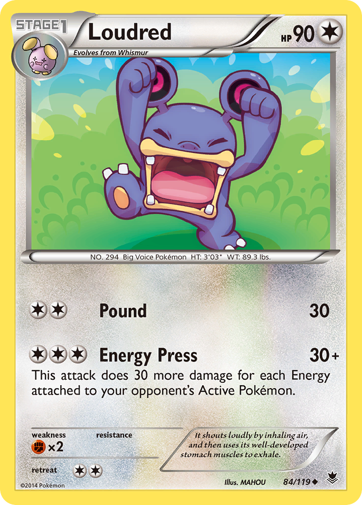 Loudred (84/119) [XY: Phantom Forces] | Dragon's Lair Comics and Fantasy Houston TX