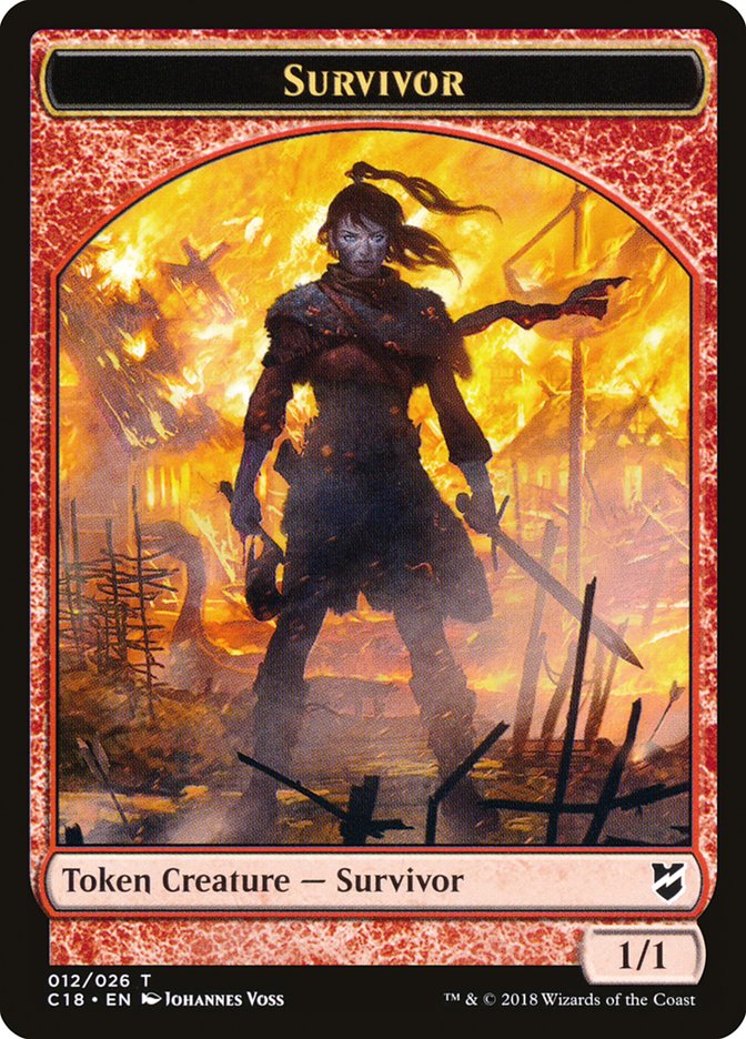 Survivor Token [Commander 2018 Tokens] | Dragon's Lair Comics and Fantasy Houston TX