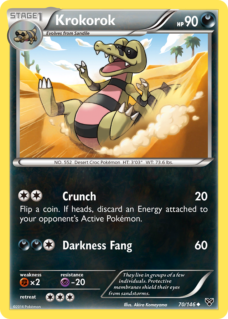 Krokorok (70/146) [XY: Base Set] | Dragon's Lair Comics and Fantasy Houston TX