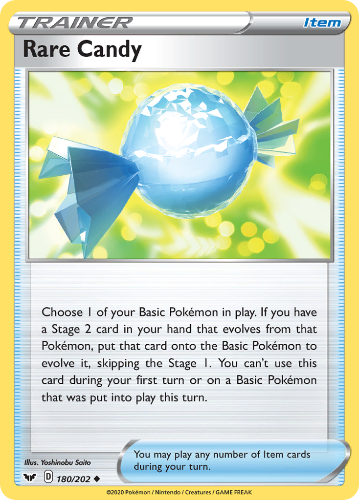 Rare Candy (180/202) [Sword & Shield: Base Set] | Dragon's Lair Comics and Fantasy Houston TX