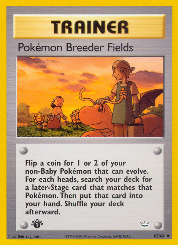 Pokemon Breeder Fields (62/64) [Neo Revelation 1st Edition] | Dragon's Lair Comics and Fantasy Houston TX