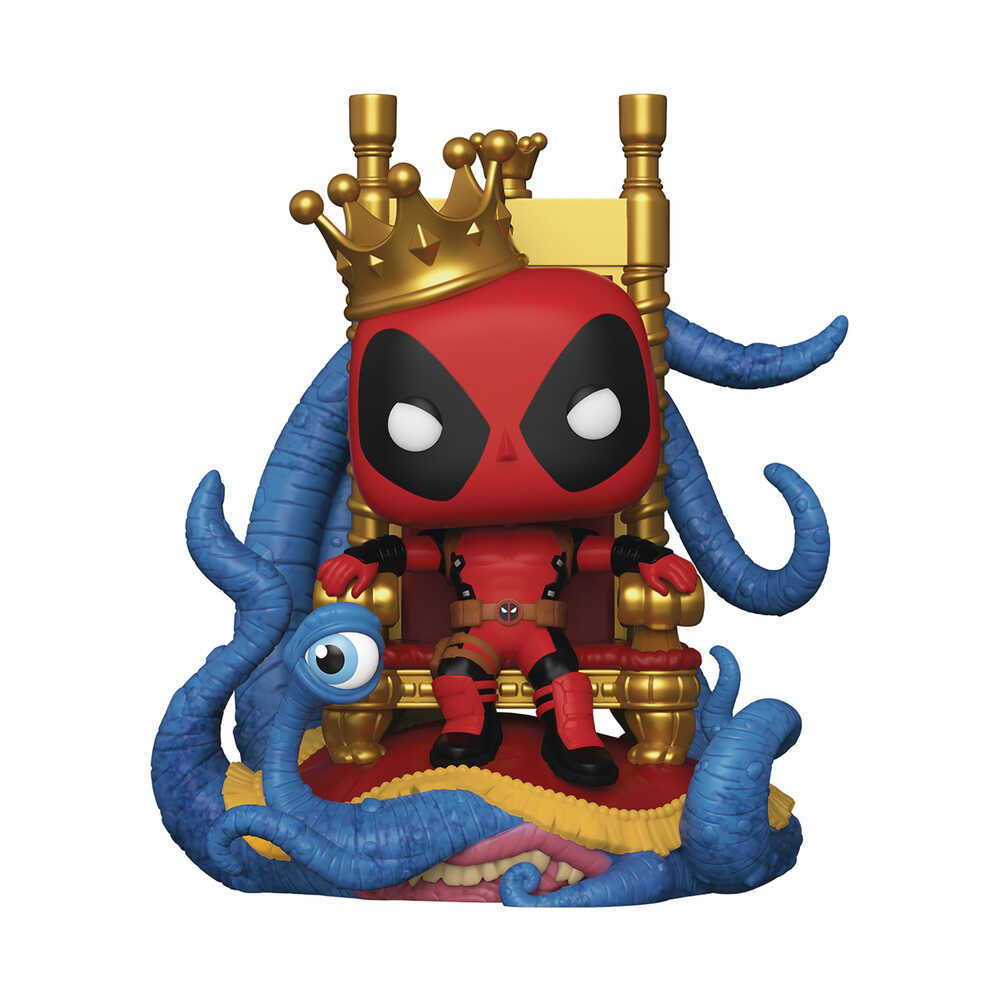 Pop Deluxe Marvel Heroes King Deadpool On Throne Previews Exclusive Vinyl Figure | Odin's Place