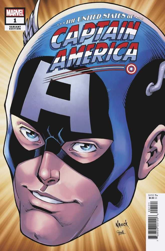 United States Captain America #1 (Of 5) Nauck Headshot Variant | Dragon's Lair Comics and Fantasy Houston TX