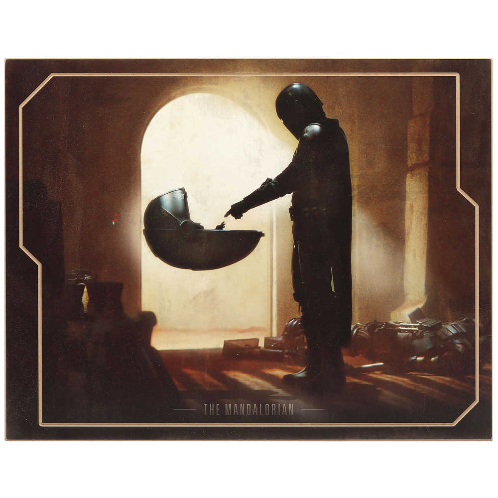 Star Wars The Mandalorian Scene 12.5in Wood Wall Art  | Odin's Place