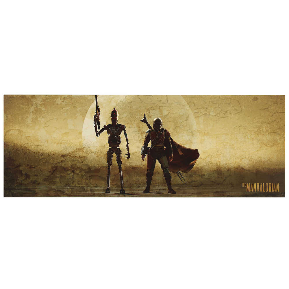 Star Wars The Mandalorian Ig-11 Scene 13in Wood Art  | Odin's Place