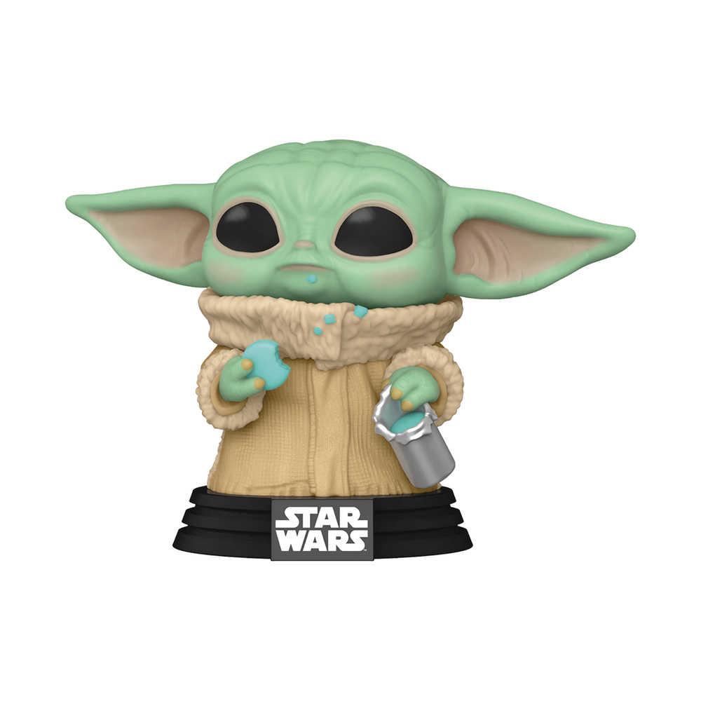 Pop Star Wars Mandalorian The Child with Cookie Vinyl Figure | Odin's Place