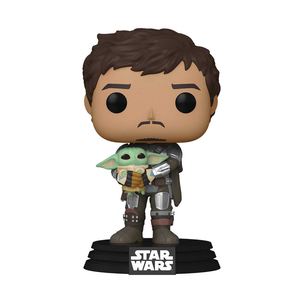 Pop Star Wars Mandalorian Mando Holding Child Vinyl Figure | Odin's Place