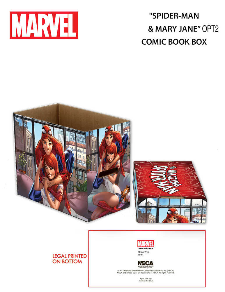 Marvel Spider-Man & Mj 5pk Short Comic Storage Box | Dragon's Lair Comics and Fantasy Houston TX