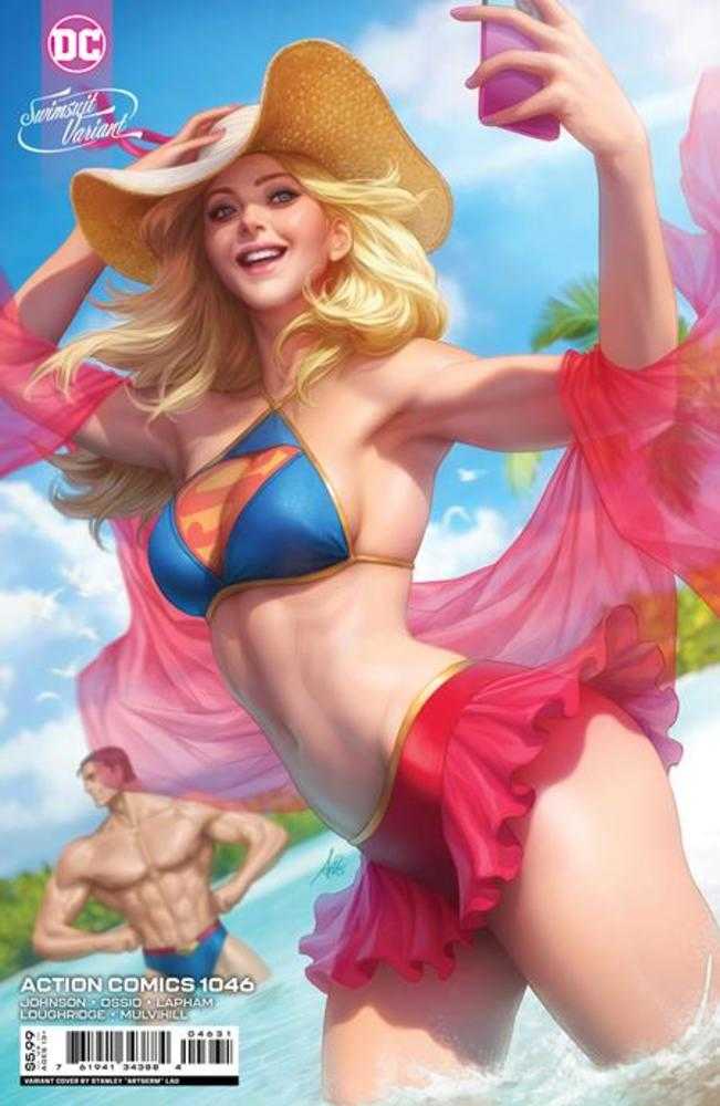 Action Comics #1046 Cover C Stanley Artgerm Lau Swimsuit Card Stock Variant | Dragon's Lair Comics and Fantasy Houston TX