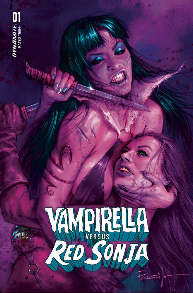 Vampirella vs Red Sonja #1 Cover R Foc Parrillo Ultraviolet | Dragon's Lair Comics and Fantasy Houston TX