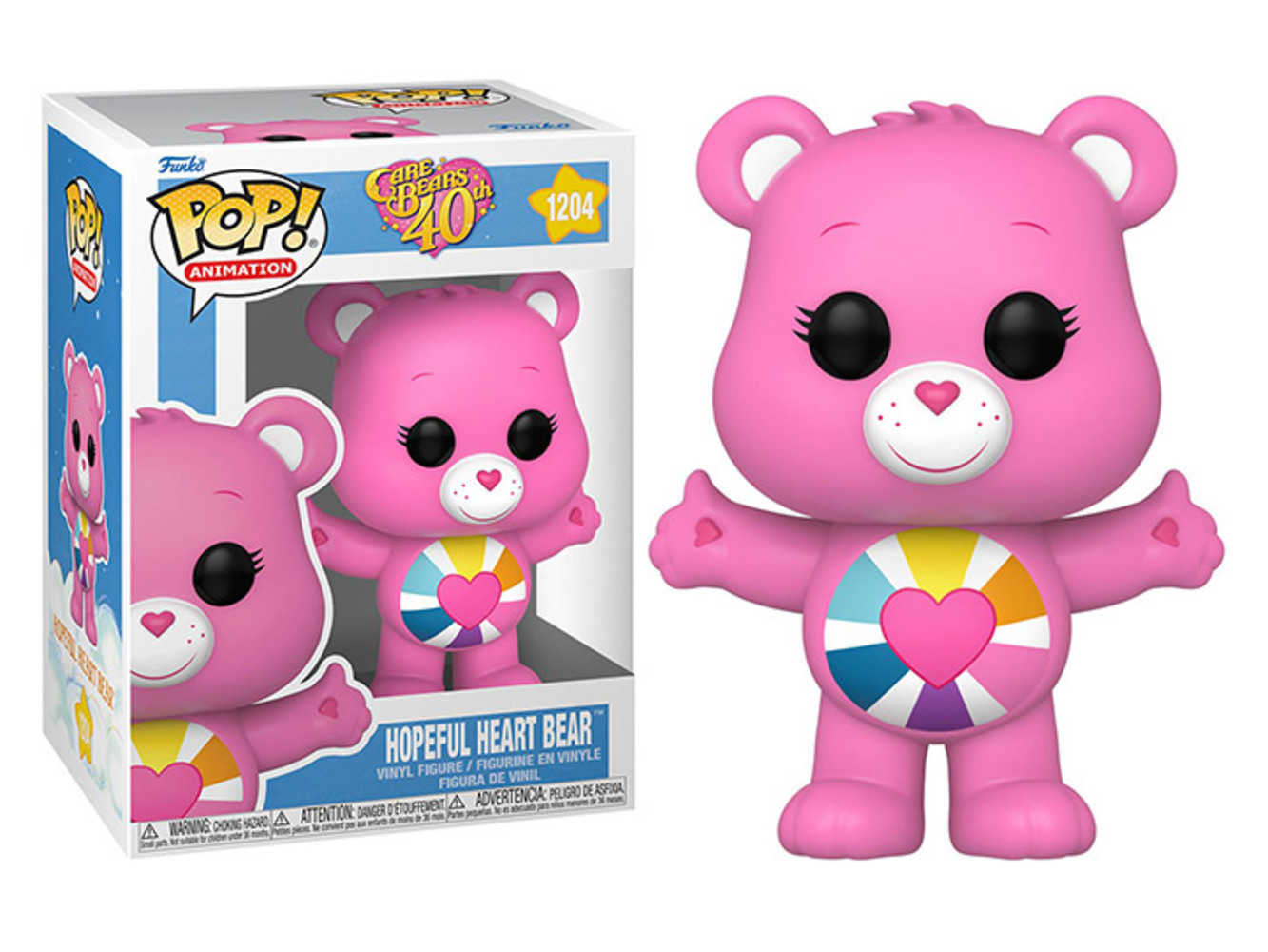 Pop Animation Care Bears 40th Anniversary Hopeful Heart Bear | Dragon's Lair Comics and Fantasy Houston TX