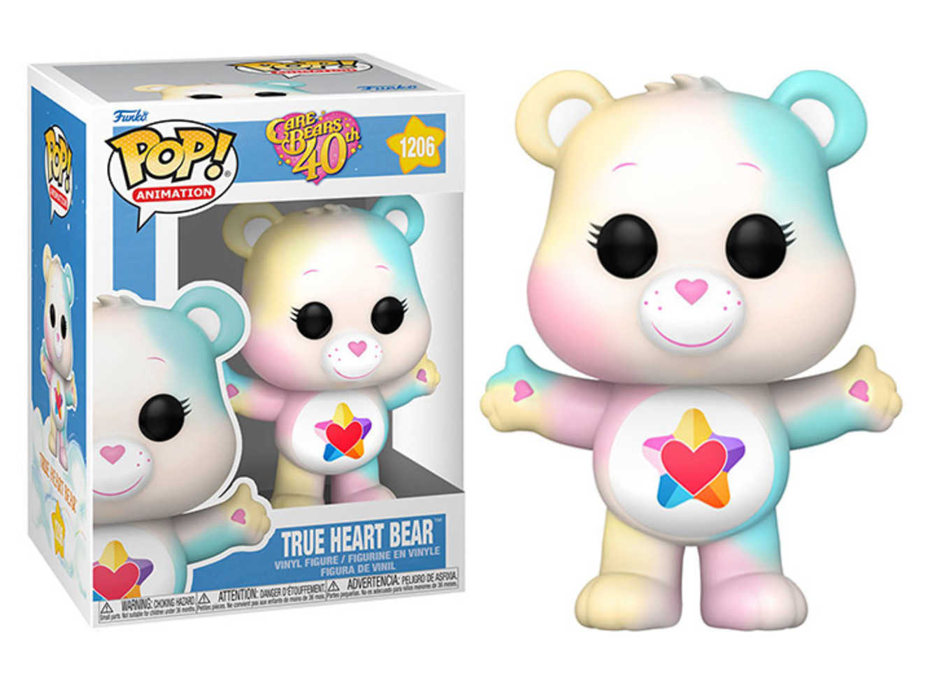 Pop Animation Care Bears 40th Anniversary True Heart Bear Vinyl Figure | Dragon's Lair Comics and Fantasy Houston TX