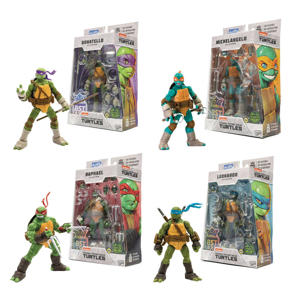 Sdcc 2023 Teenage Mutant Ninja Turtles Bst Axn Comic Previews Exclusive 5in Action Figure 4pc Assortment | Dragon's Lair Comics and Fantasy Houston TX