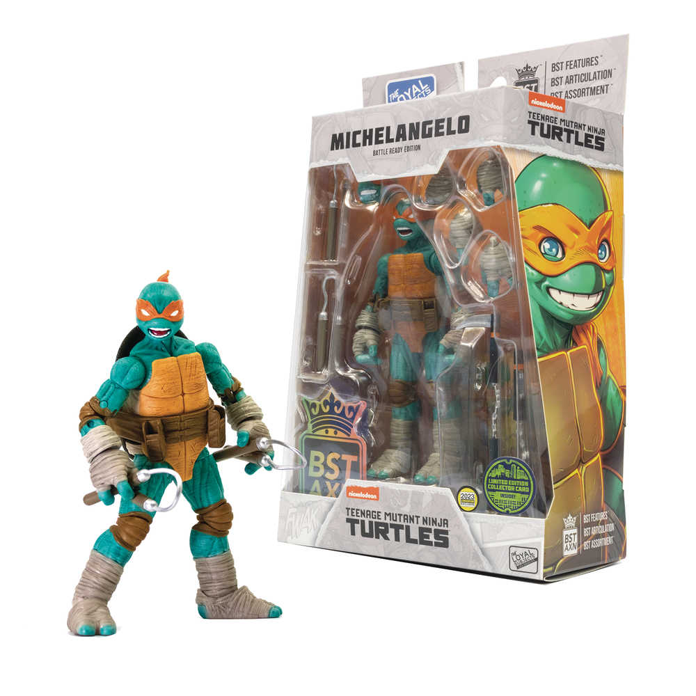 Sdcc 2023 Teenage Mutant Ninja Turtles Bst Axn Michelangelo Previews Exclusive Comic 5in Action Figure | Dragon's Lair Comics and Fantasy Houston TX