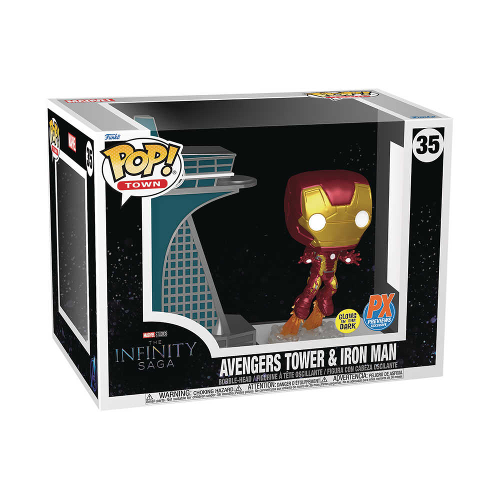 Pop Town Avengers 2 Avengers Tower W Iron Man(Gw) Previews Exclusive Vinyl Figure | Dragon's Lair Comics and Fantasy Houston TX