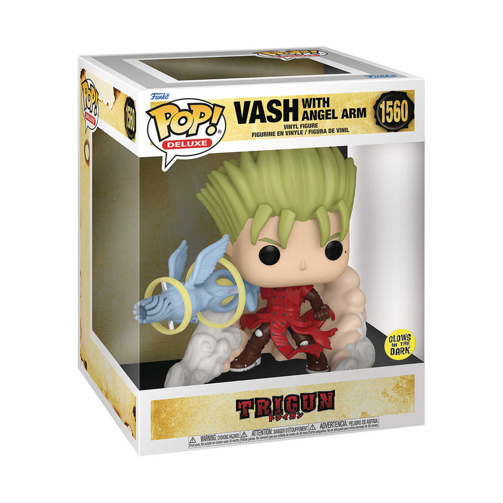 Pop Deluxe Trigun Vash with Angel Arm Vinyl Figure | Dragon's Lair Comics and Fantasy Houston TX