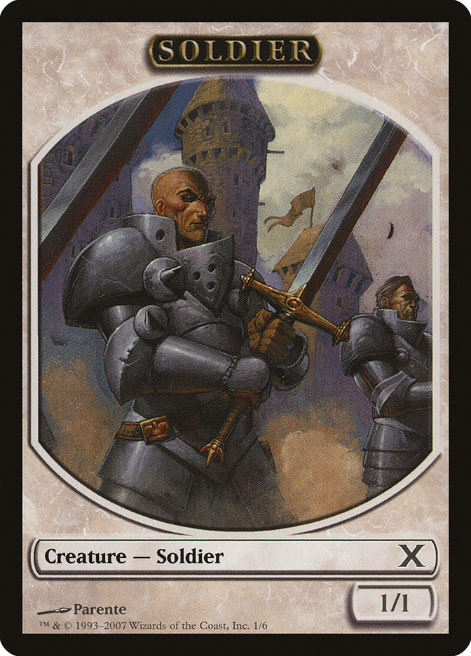 Soldier Token [Tenth Edition Tokens] | Dragon's Lair Comics and Fantasy Houston TX