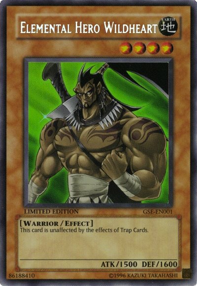 Elemental Hero Wildheart [GSE-EN001] Secret Rare | Dragon's Lair Comics and Fantasy Houston TX