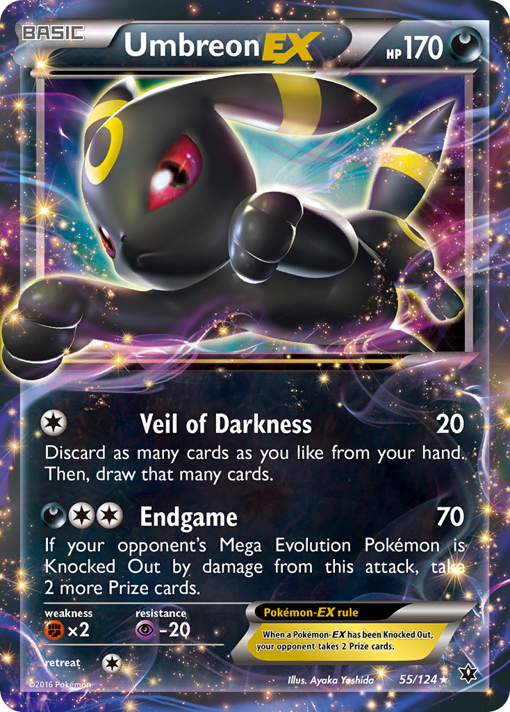 Umbreon EX (55/124) [XY: Fates Collide] | Dragon's Lair Comics and Fantasy Houston TX