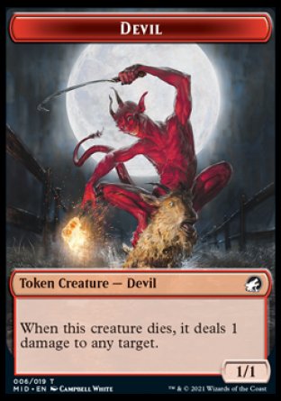 Devil Token [Innistrad: Midnight Hunt Tokens] | Dragon's Lair Comics and Fantasy Houston TX